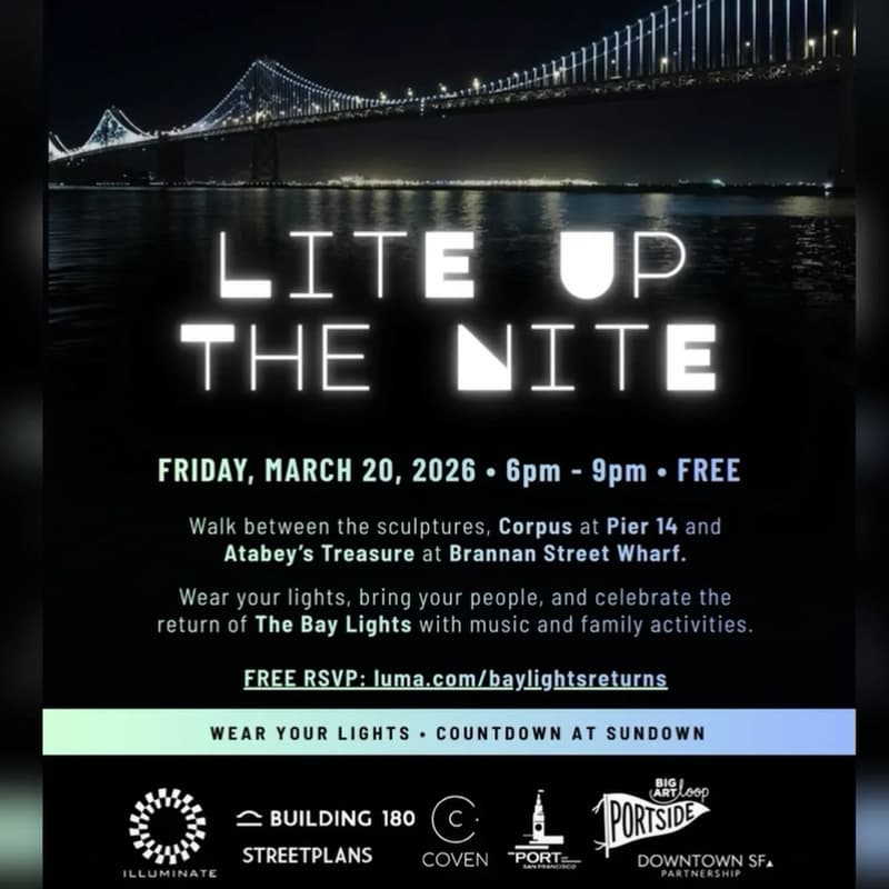 Cover Image for Celebrate the Bay Lights - Lite up the Nite!