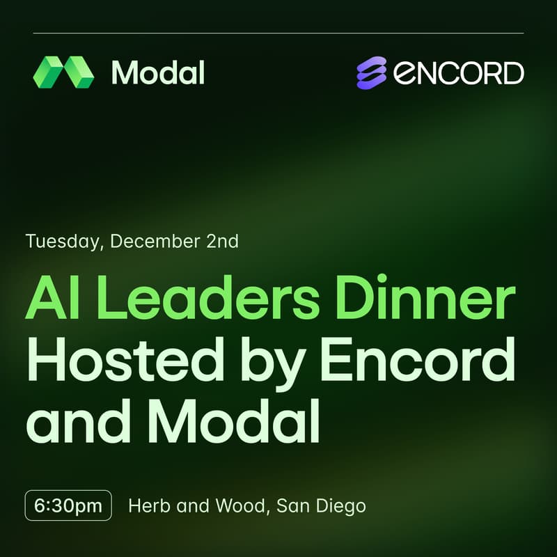 Cover Image for AI Leaders Dinner with Encord and Modal