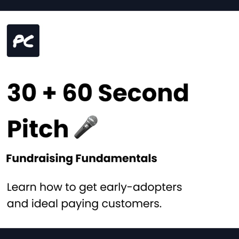 Cover Image for Fundraising Fundamentals: 60-second Pitch