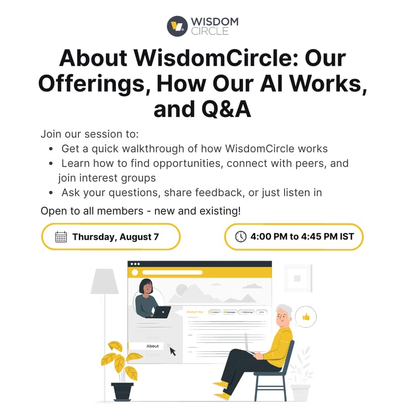 Cover Image for About WisdomCircle: Our Offerings, How Our AI Works, and Q&A