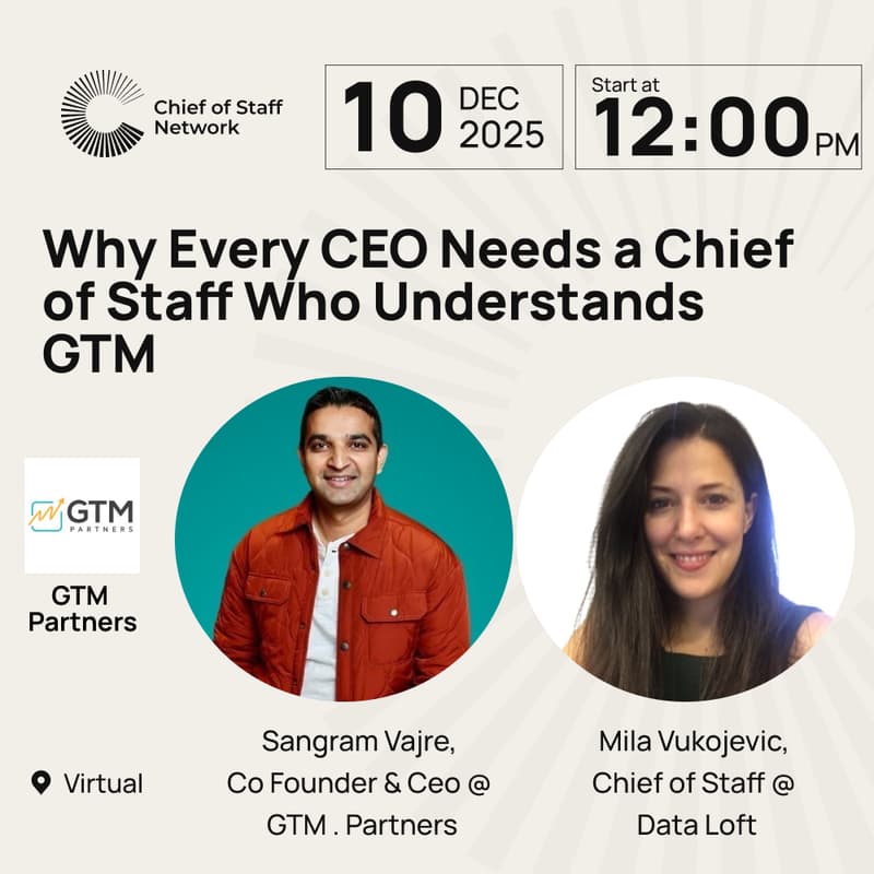 Cover Image for Why Every CEO Needs a Chief of Staff Who Understands GTM — 2026 Planning Edition