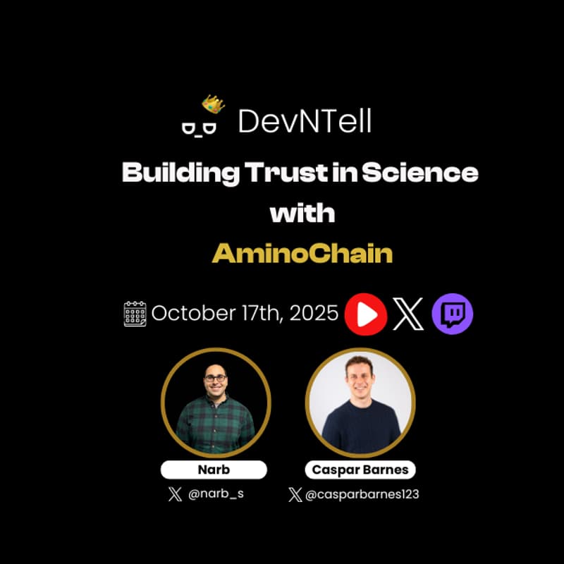 Cover Image for DevNTell - Building Trust in Science with AminoChain