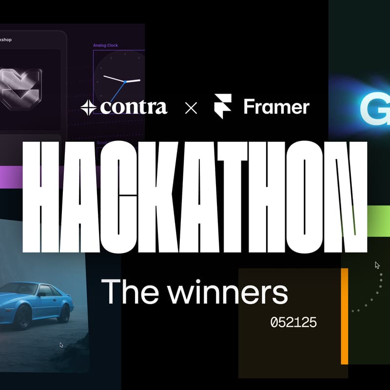 Cover Image for Framer Hackathon: Winners announcement