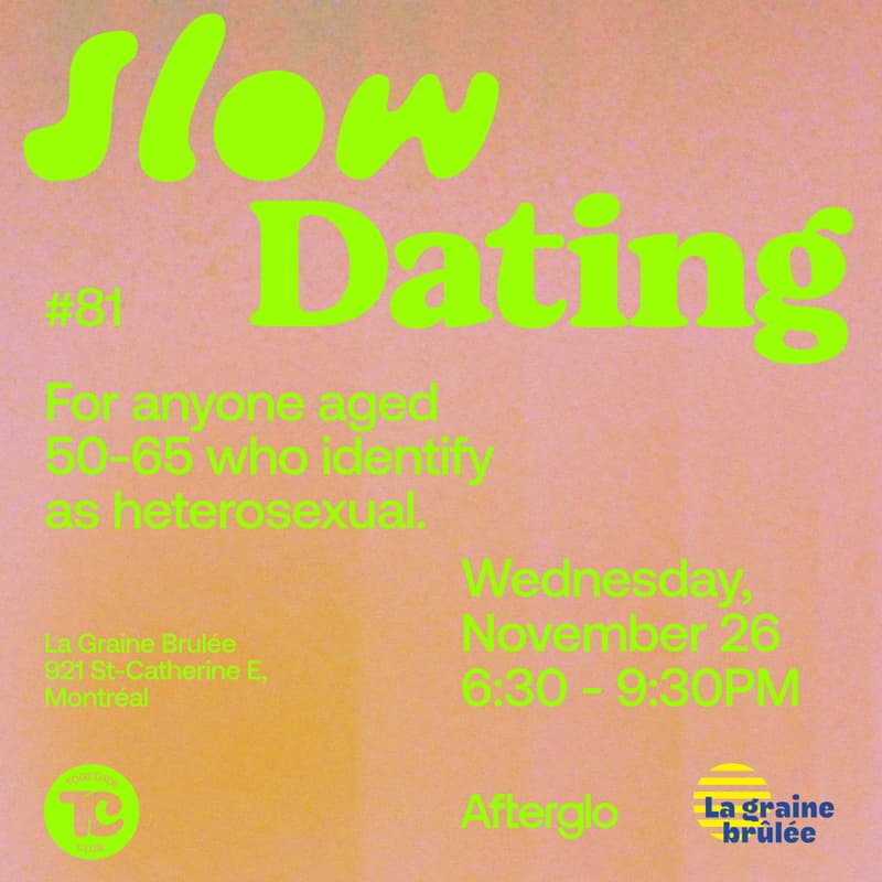 Cover Image for Slow Dating #81 (Hetero 50-65) 💚