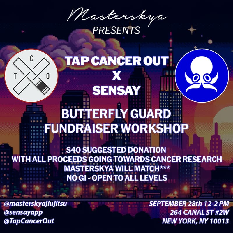 Tap Cancer Out Jiu Jitsu Fundraiser Workshop for Tap Cancer Out @ SENSAY · Luma