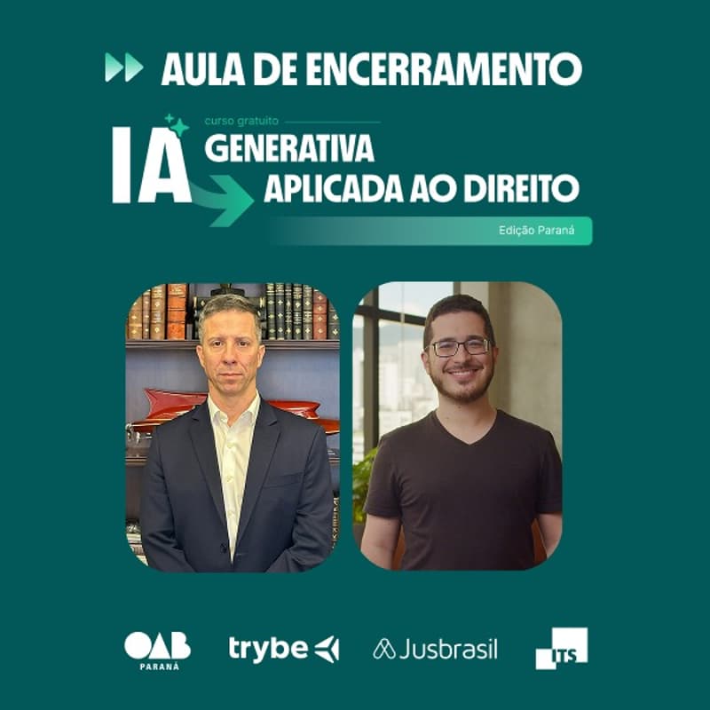 Cover Image for Aula de encerramento do Curso Introdutório de IA aplicada ao Direito, edição Paraná