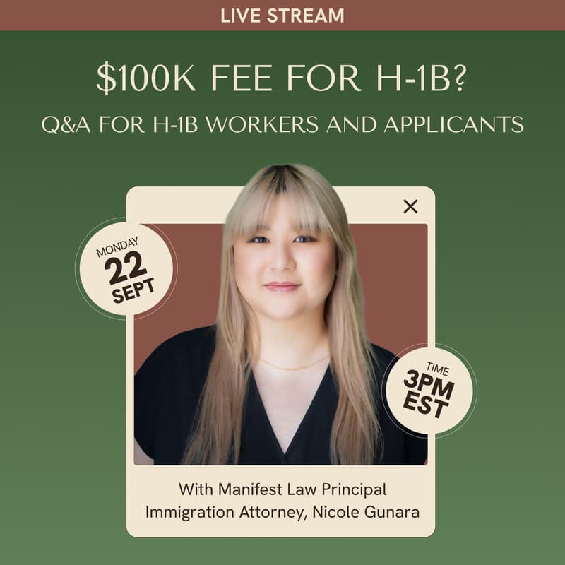 Cover Image for $100K for H-1B? Live Q&A for H-1B Workers and Applicants