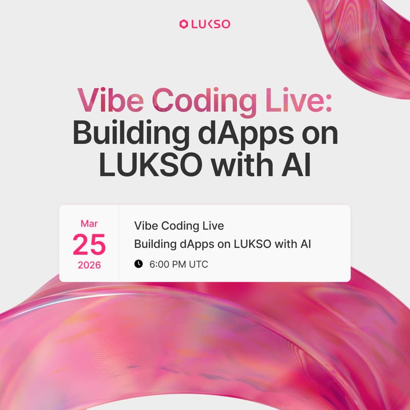 Foto de portada de Vibe Coding Live: Building dApps on LUKSO with AI