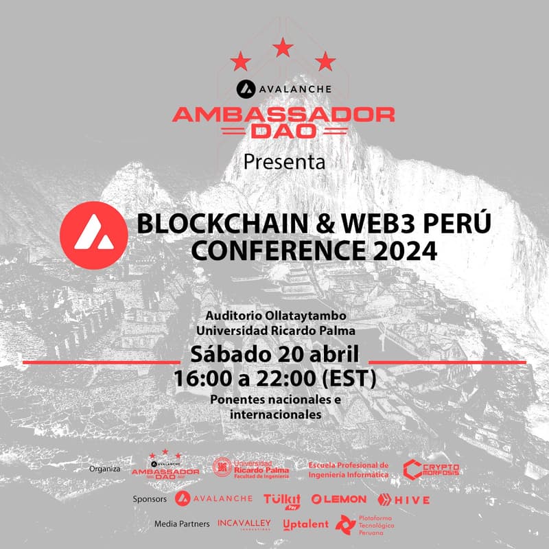 Cover Image for BLOCKCHAIN & WEB 3.0 PERÚ CONFERENCE 2024