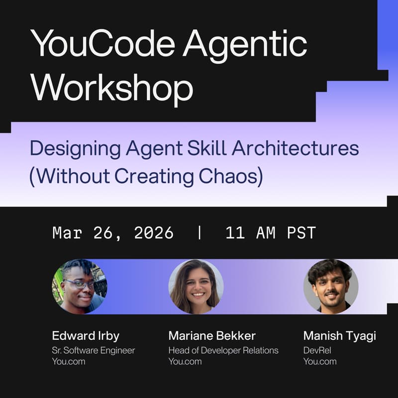 Cover Image for YouCode Agent Workshop: Designing Agent Skill Architectures (Without Creating Chaos)
