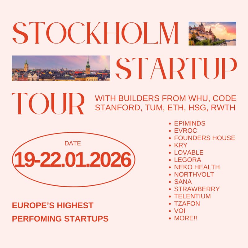 Cover Image for Stockholm Startup Tour 2026 🇸🇪