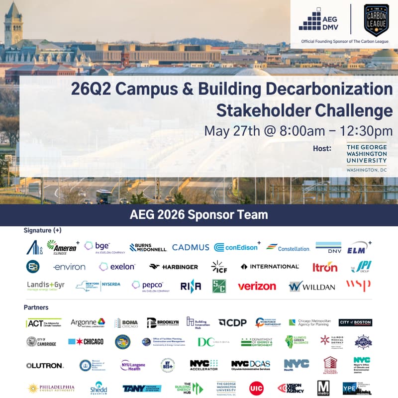 Cover Image for AEG DMV 26Q2 Campus and Building Decarbonization Stakeholder Challenge