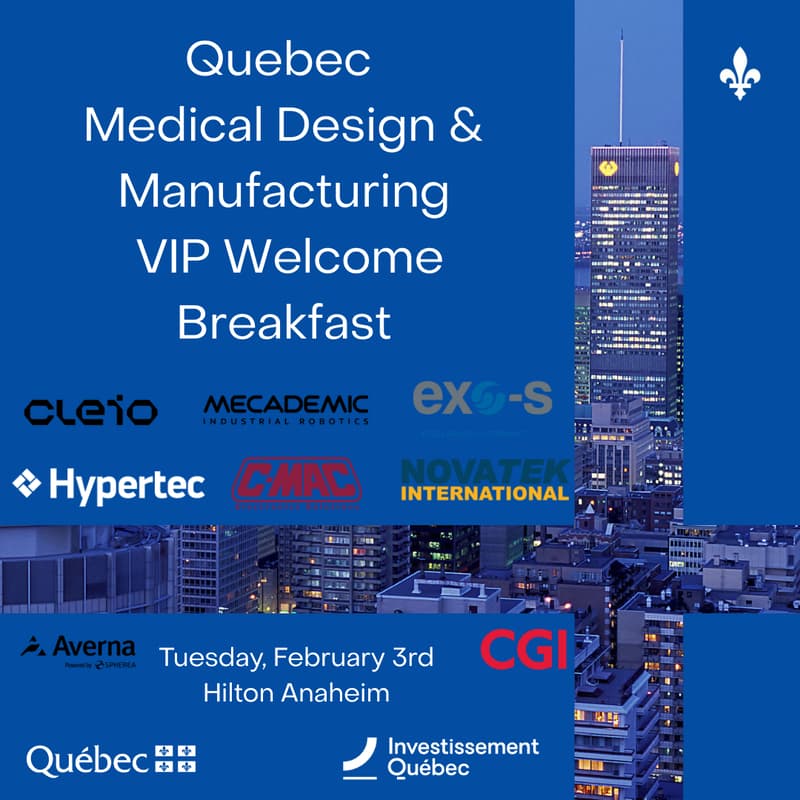 Cover Image for Quebec Medical Design & Manufacturing VIP Welcome Breakfast