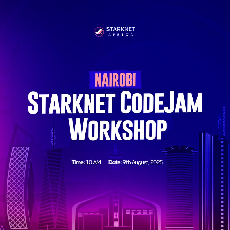 Cover Image for Starknet CodeJam Workshop – Nairobi