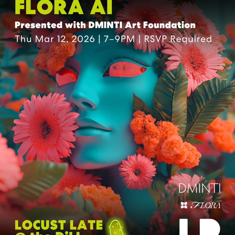 Cover Image for Locust Late @ The DiLL: FLORA AI for Creatives + Live Tutorial with Sasha Zabegalin