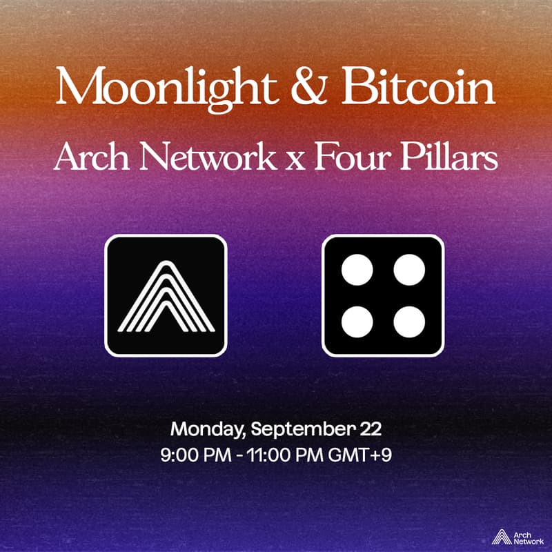 Cover Image for Moonlight & Bitcoin: Arch Network x Four Pillars