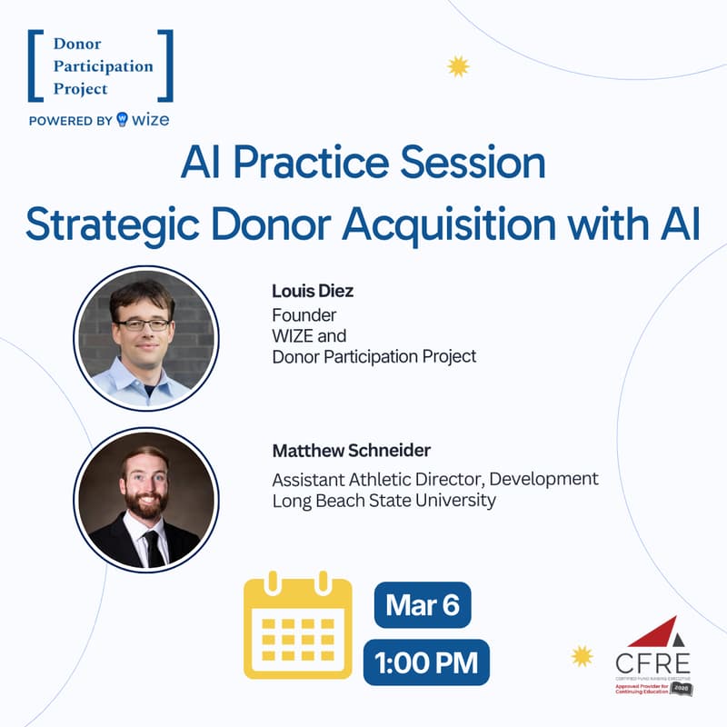 Cover Image for AI Practice Session: Strategic Donor Acquisition with AI [CFRE-approved]