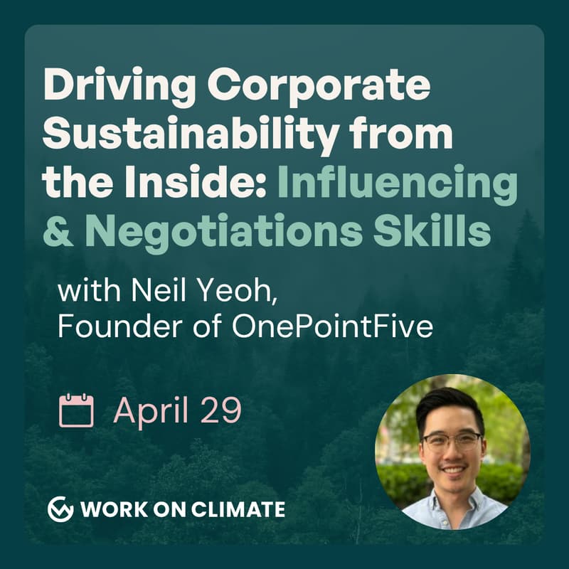 Cover Image for Driving Corporate Sustainability from the Inside: Influencing & Negotiations Skills