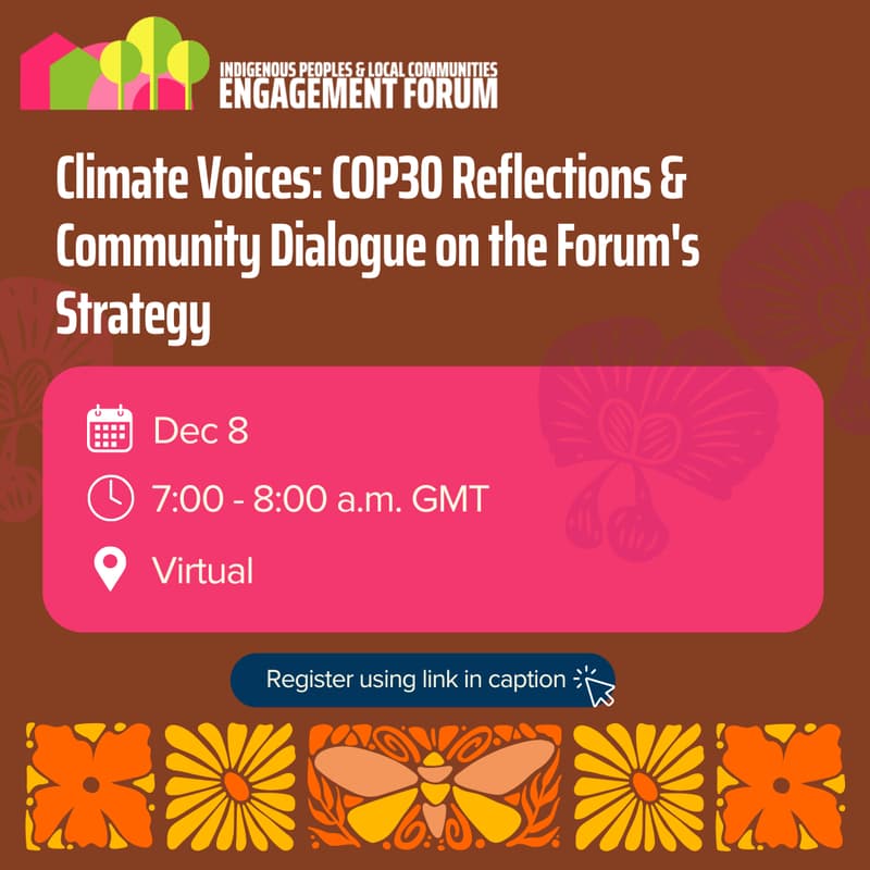 Cover Image for Climate Voices: COP30 Reflections & Community Dialogue on the Forum's Strategy