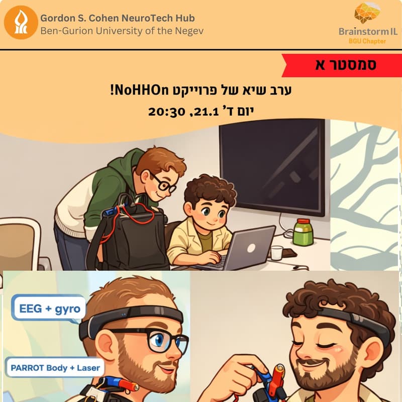 Cover Image for Brainstorm אירוע סוף סמסטר ראשון של NoHHOn