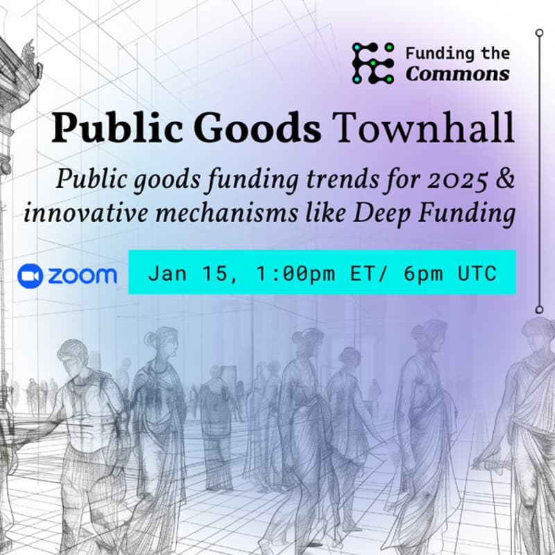 Cover Image for Public Goods Town Hall #6: PGF Trends & Deep Funding 💡