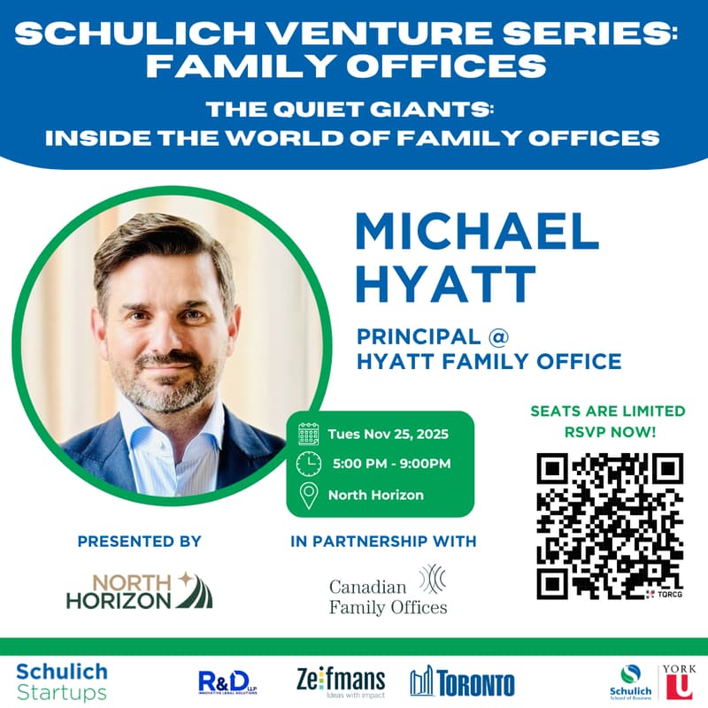 Cover Image for Schulich Fireside Chat Ft. Michael Hyatt, Principal at Hyatt Family Office