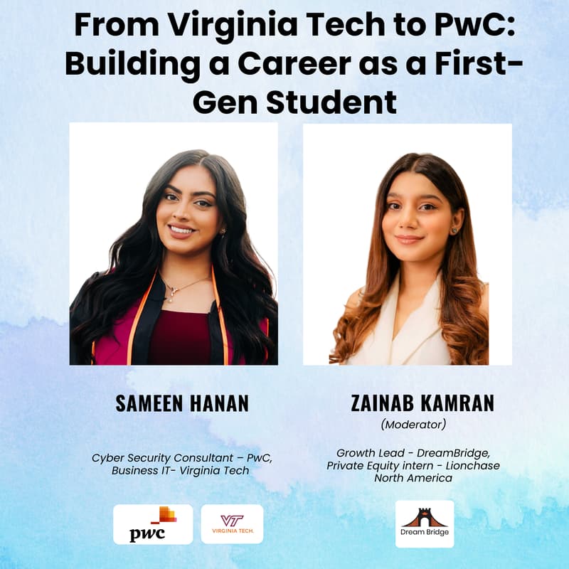 Cover Image for From Virginia Tech to PwC: Building a Career as a First-Gen Student