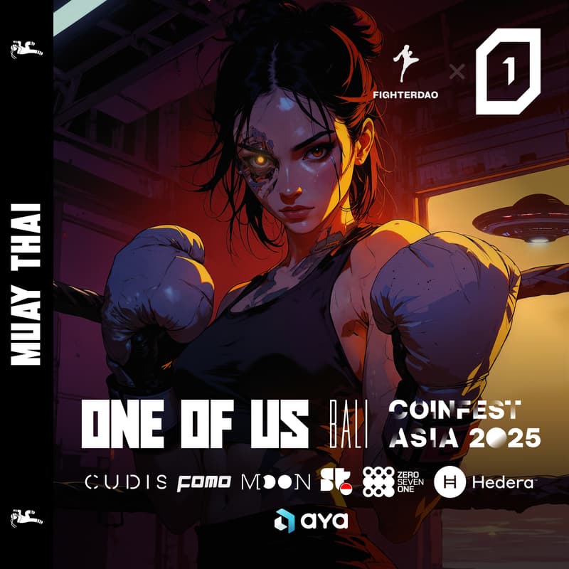 Cover Image for ONE OF US x FighterDAO Muay Thai & Recovery // Aya, Cudis, Hedera, Moonring, 071Labs, Superteam Indonesia & FOMO Magazine