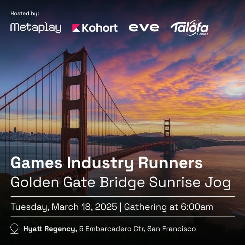 Cover Image for Games Industry Runners - Golden Gate Bridge Sunrise Jog