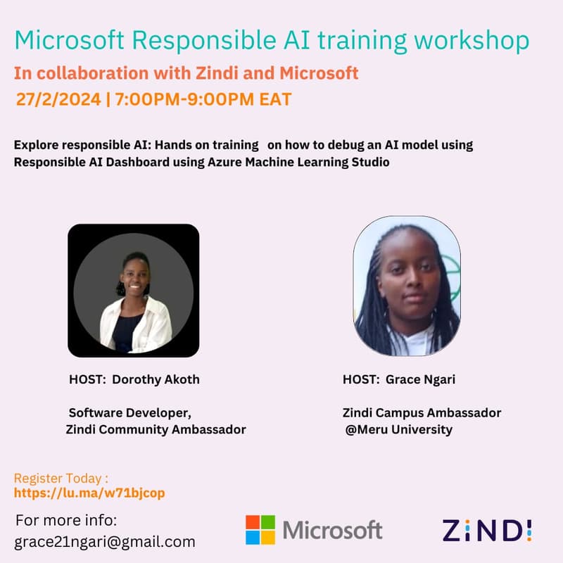 MICROSOFT RESPONSIBLE AI WORKSHOP · Zoom · Luma