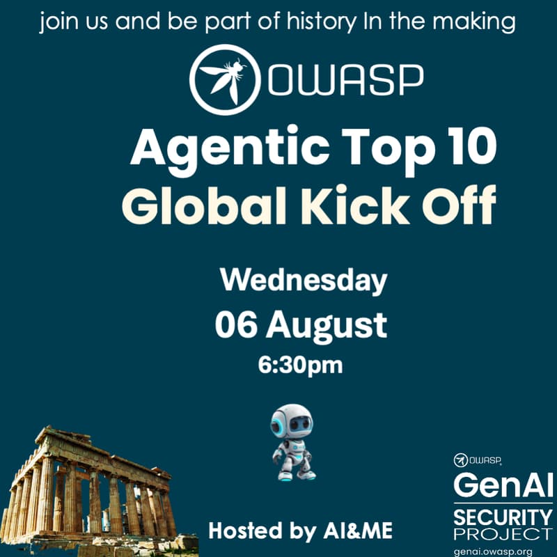 Cover Image for OWASP Agentic Top 10 Kick Off - Athens Event