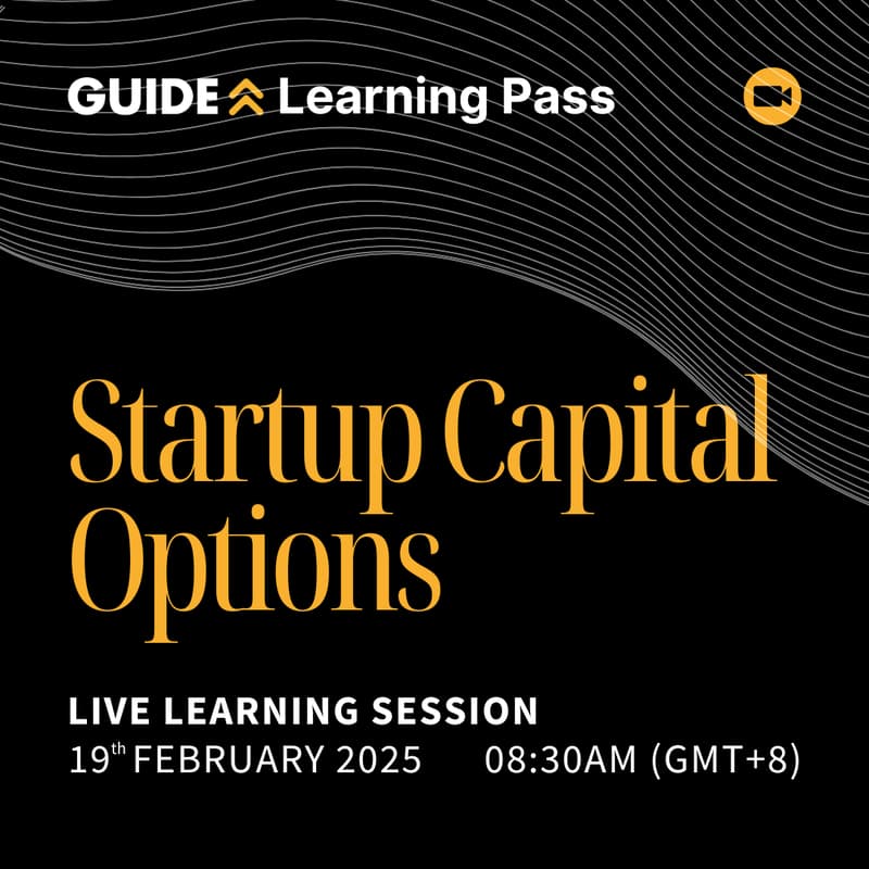 Cover Image for GUIDE Learning Pass Live Session - Startup Capital Options