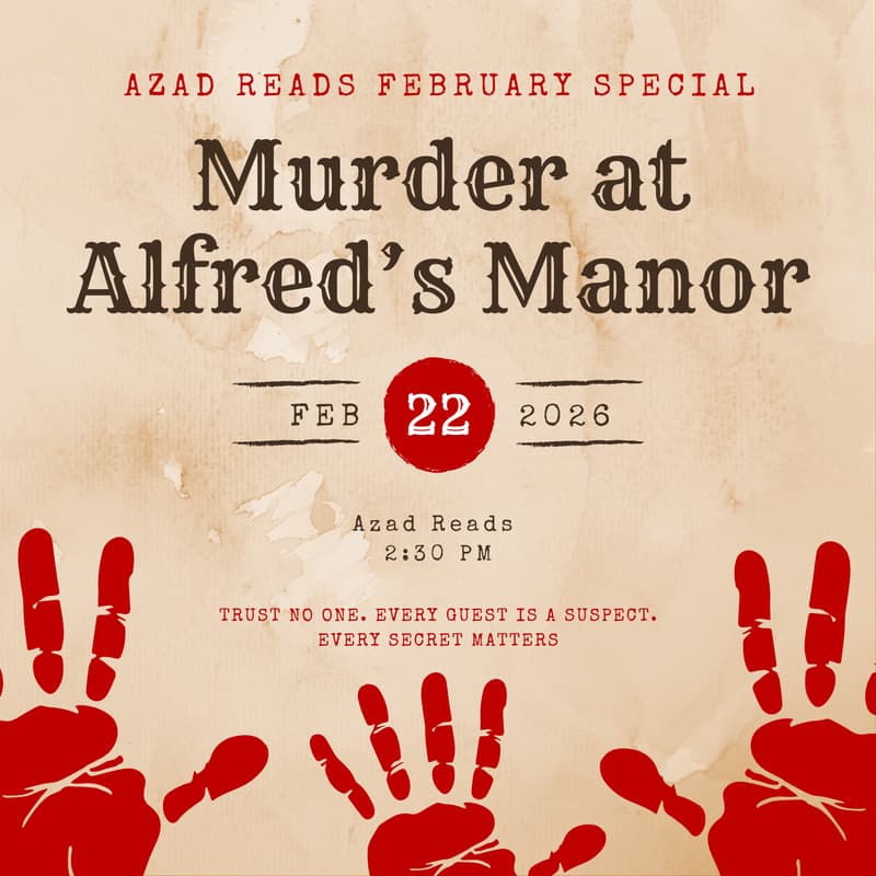 Cover Image for Azad Reads: Murder at Alfred's Manor
