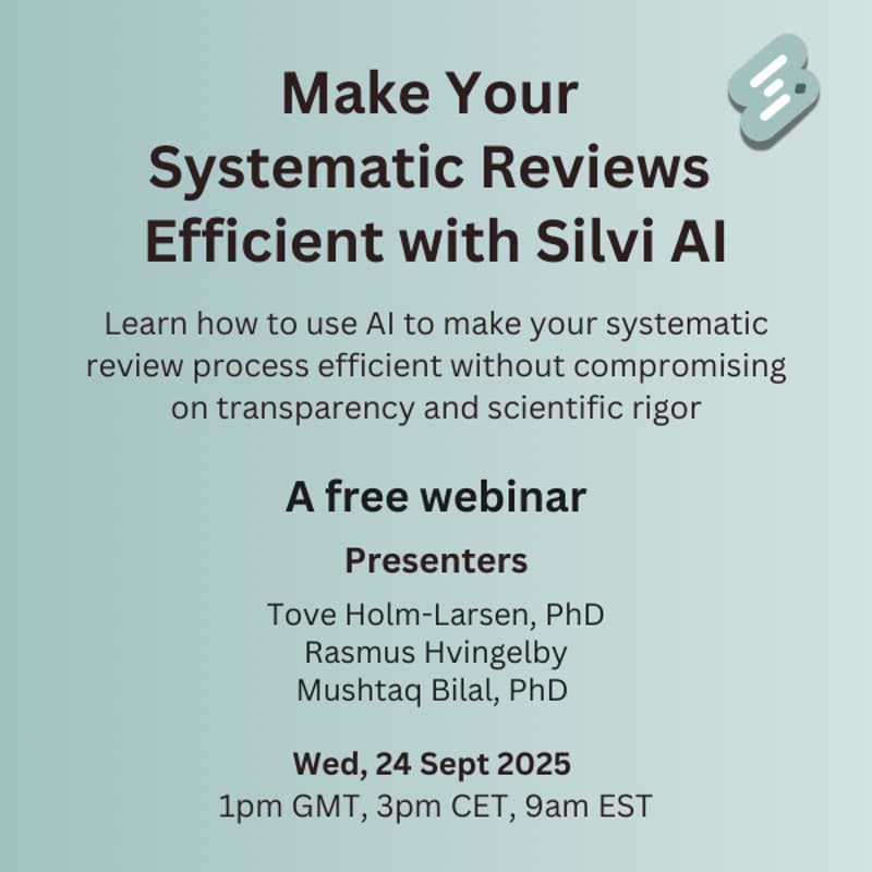 Cover Image for Make Your Systematic Review Efficient with Silvi AI