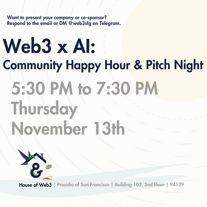 Cover Image for Web3 x AI: Community Happy Hour & Pitch Night