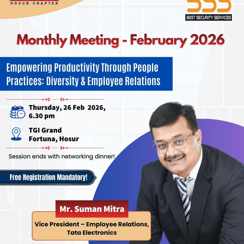 Cover Image for NHRD Hosur Chapter - Monthly Meeting _Feb-26