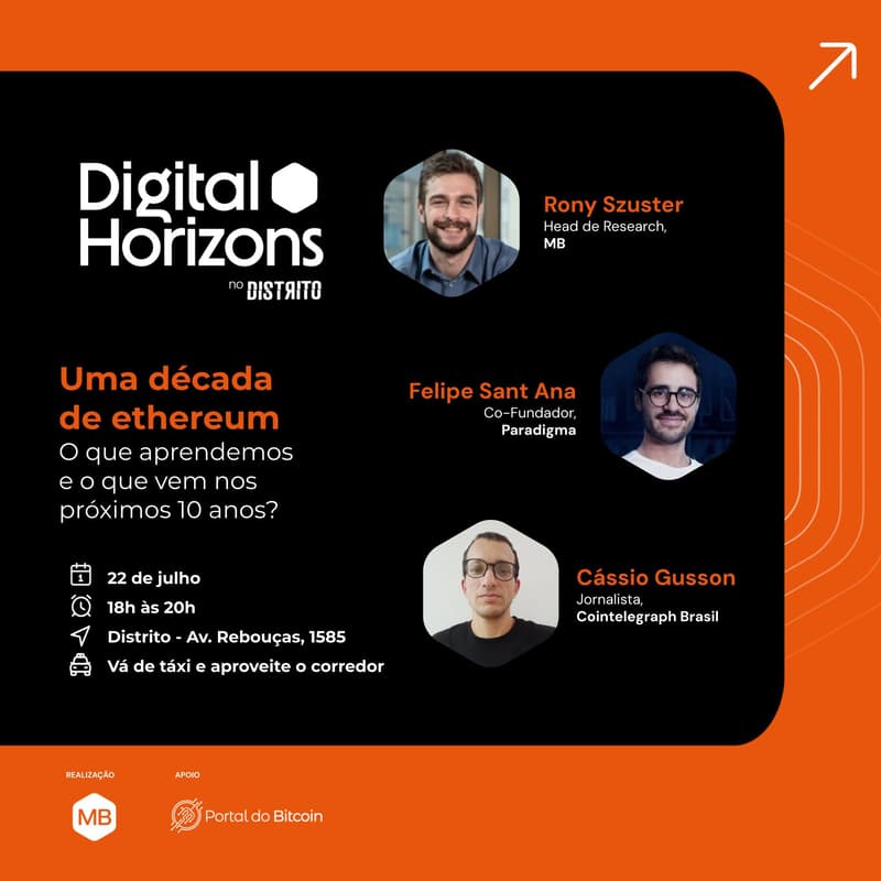 Cover Image for Digital Horizons | Uma década de Ethereum: o que aprendemos e o que vem nos próximos 10 anos?