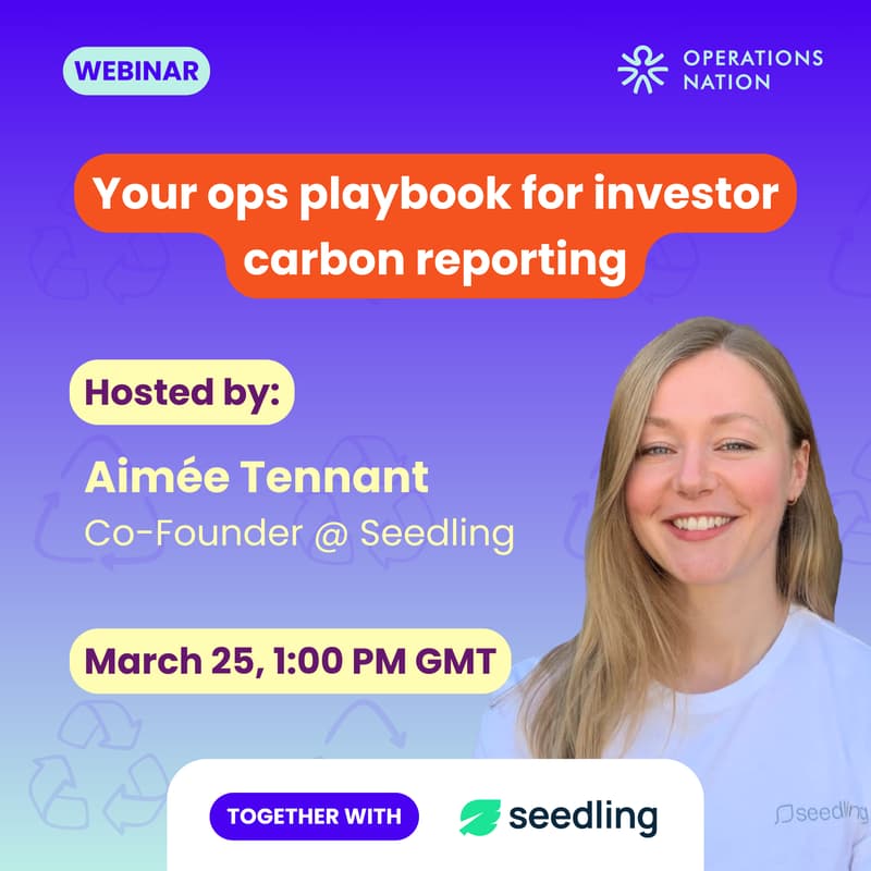 Cover Image for Your ops playbook for investor carbon reporting