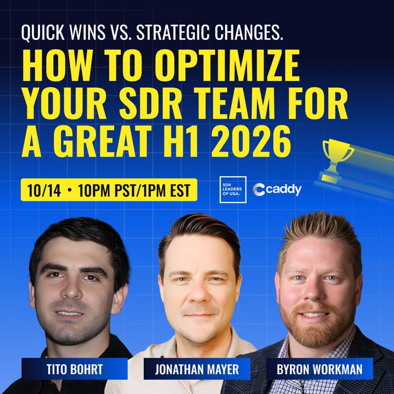 Cover Image for Quick Wins vs. Strategic Changes: How to Optimize Your SDR Team for a Great H1 2026