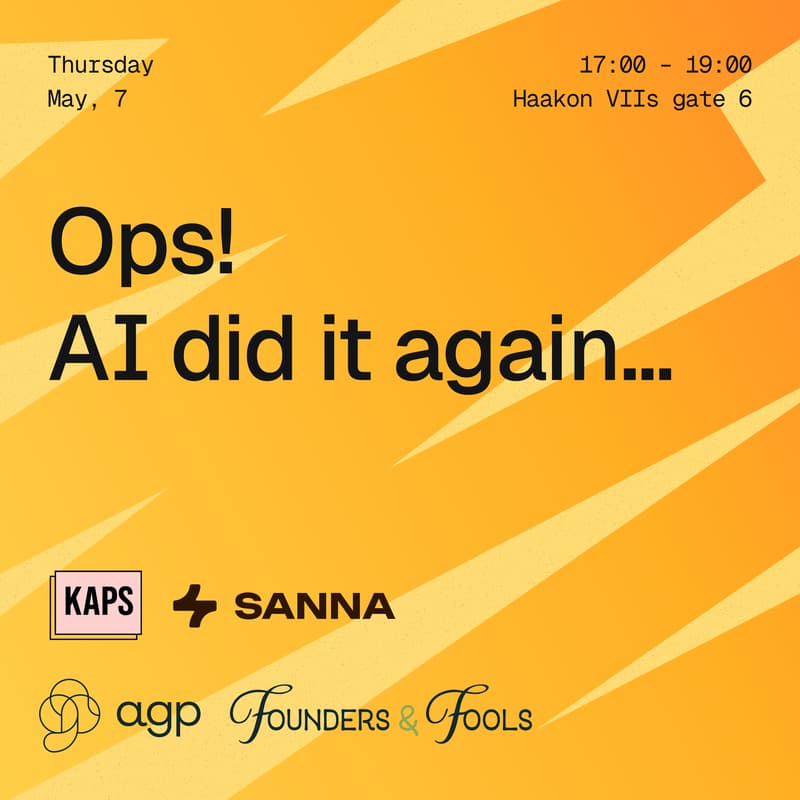Cover Image for Ops, AI did it again: En after-work for AI-grundere og investorer