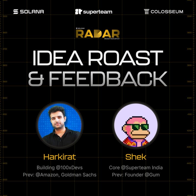 Cover Image for Idea Roast and Feedback with Harkirat