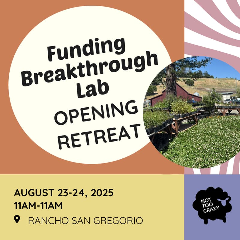 Cover Image for Funding Breakthrough Lab: Cohort Retreat Open