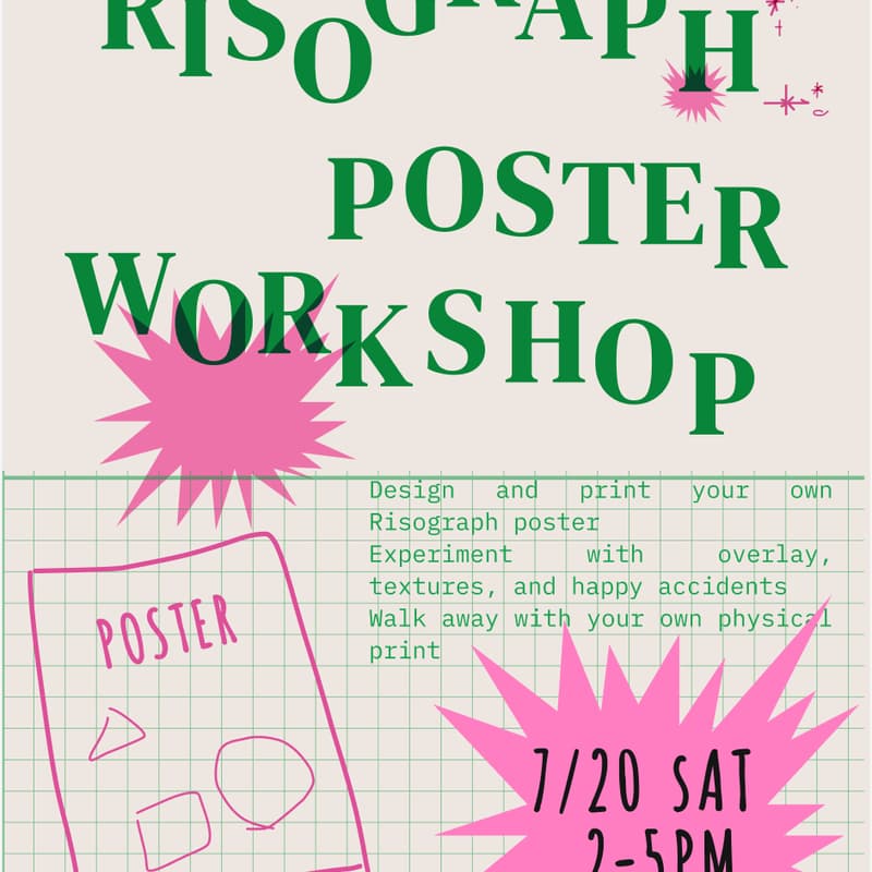 Cover Image for RISOGRAPH POSTER WORKSHOP 工作坊
