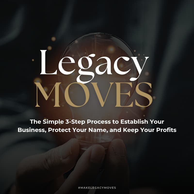 Cover Image for Legacy Moves: Learn the Simple 3-Step Process to Establish Your Business, Protect Your Name, and Keep Your Profits