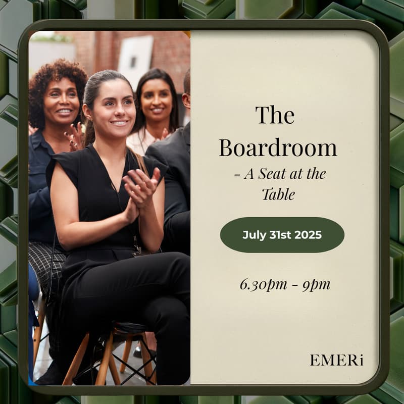 Cover Image for EMERi - The Boardroom Lounge Sydney - “Stepping In: Authority, Belonging, and Strategic Contribution”