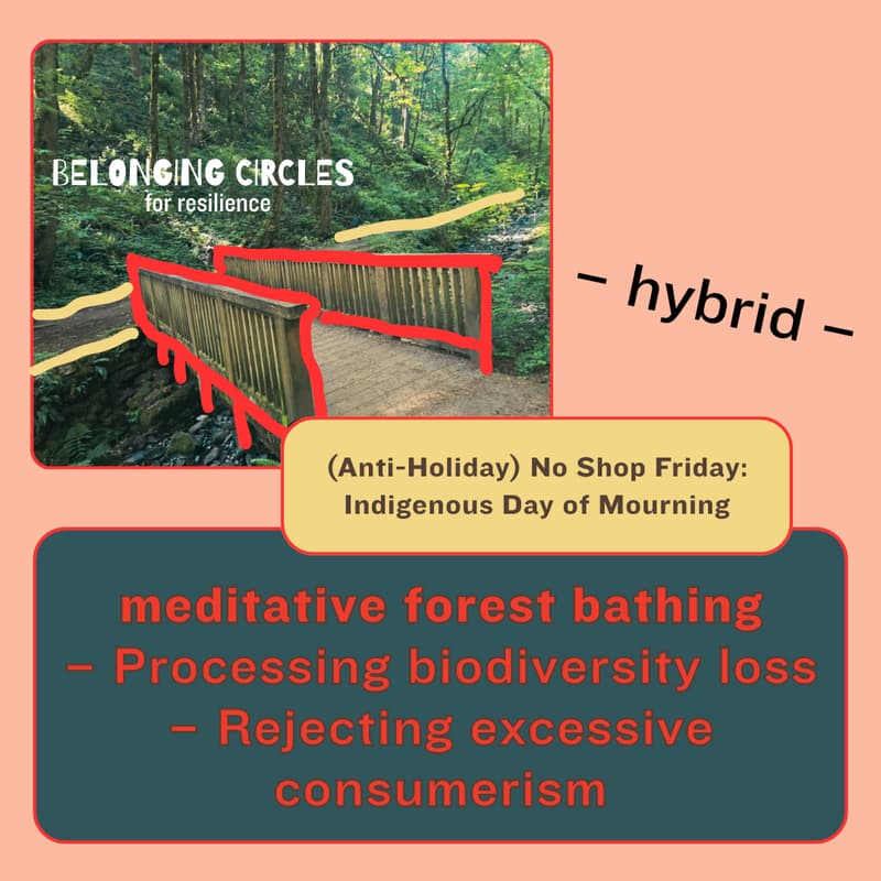 Cover Image for Anti-Holiday (No Shop Friday): Indigenous Day of Mourning. A Special Event Belonging Circle