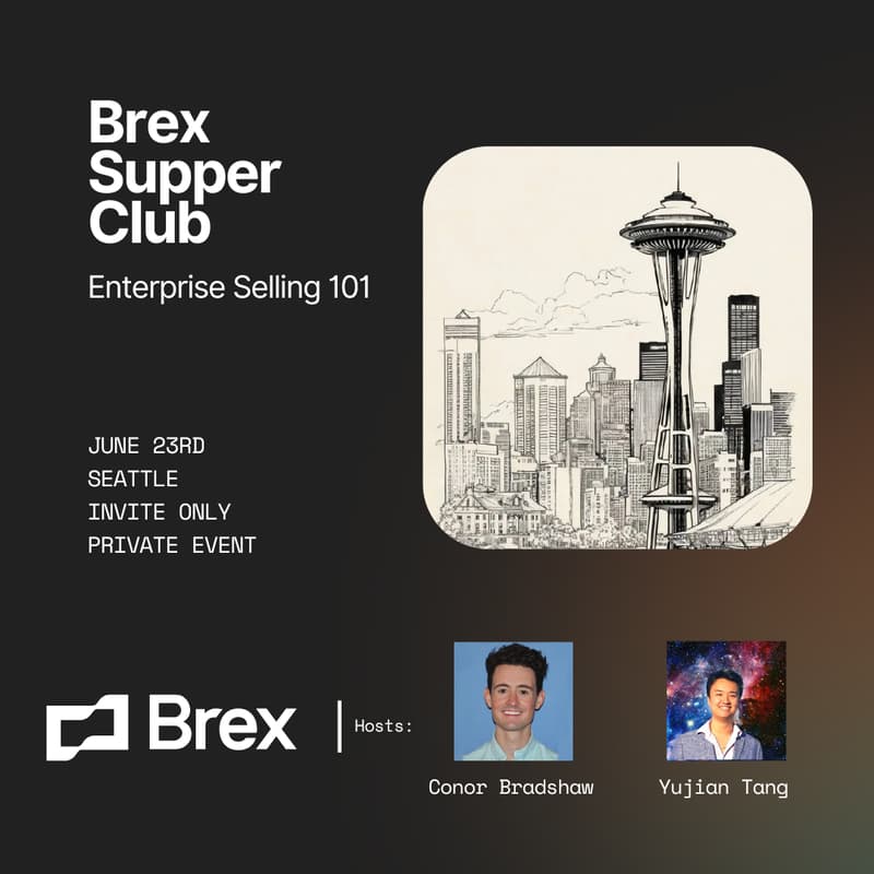 Cover Image for Brex Supper Club | Enterprise Selling 101