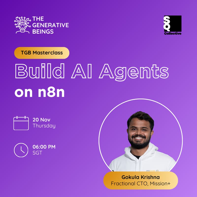 Cover Image for Build AI Agents on n8n | TGB Masterclass