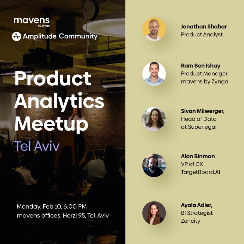 Cover Image for Product Analytics Meetup - Tel Aviv