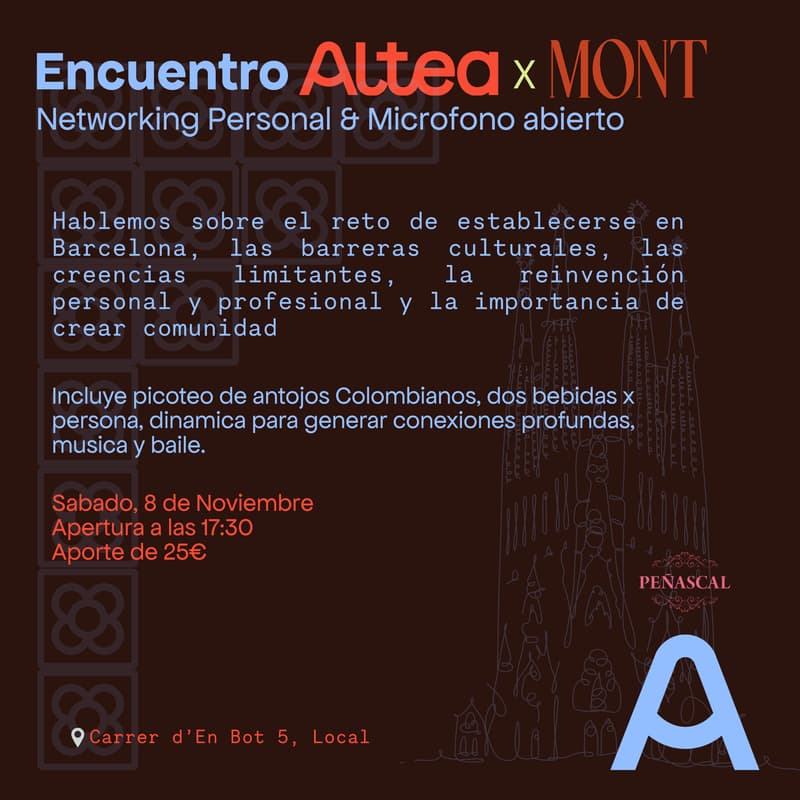 Cover Image for Altea x Mont - Encuentro de networking personal & Microfono abierto